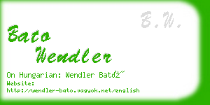 bato wendler business card